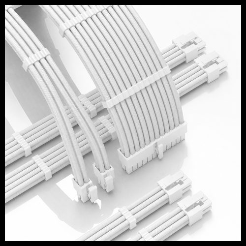 Sleeved Extension Cables WHITE